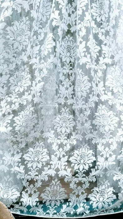 

Тюль белая Damask