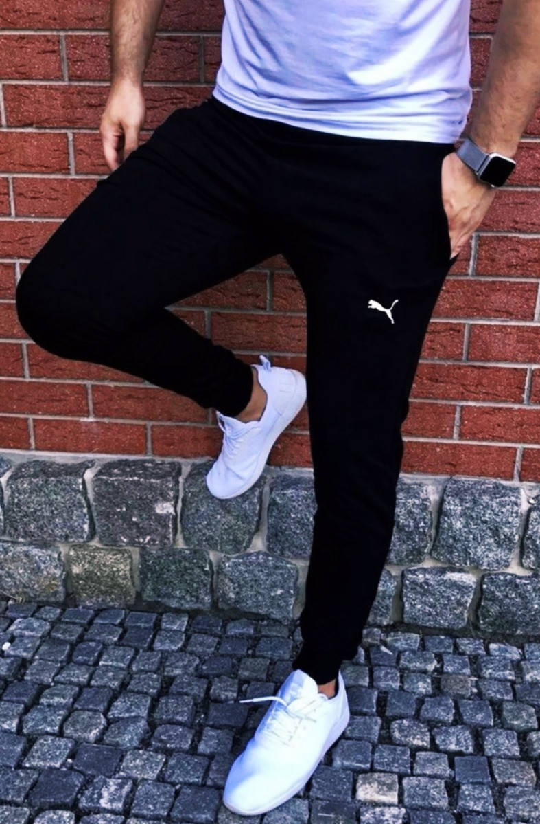 

Мужские спортивные штаны puma с манжетами отличного качества, Черный