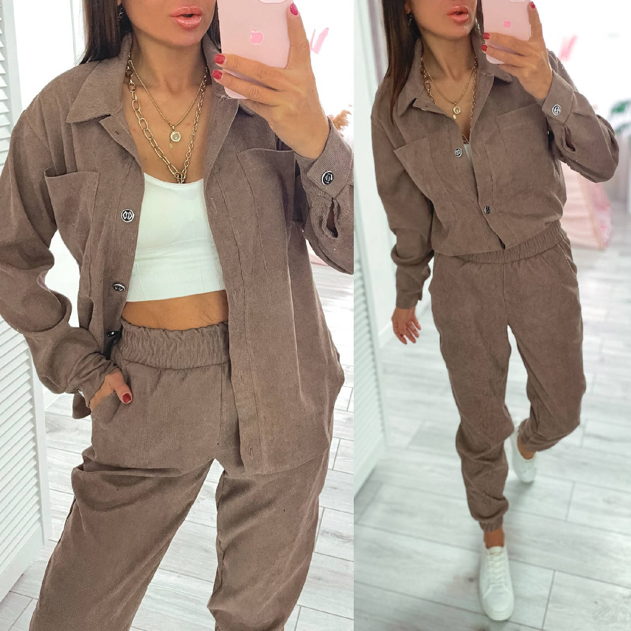 

Женский вельветовый костюм Размер - 42-44, 46-48, 50-52