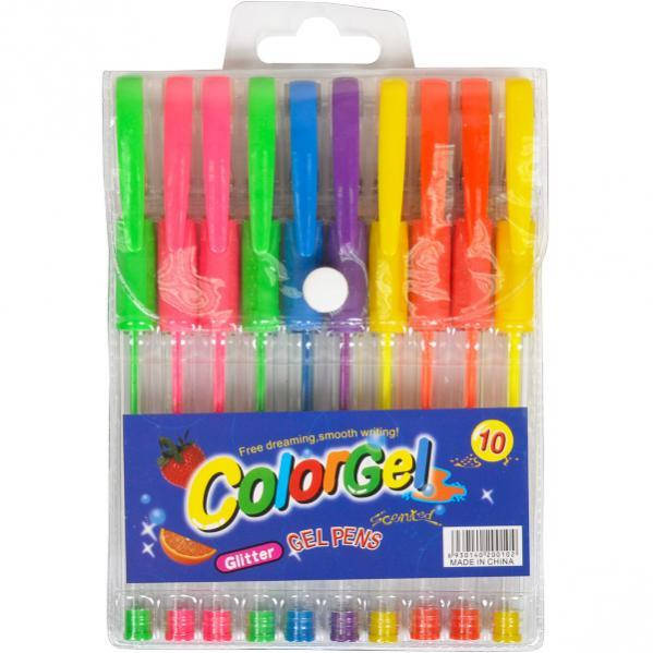 

Набор ручек гелевых неоновых 10 цветов