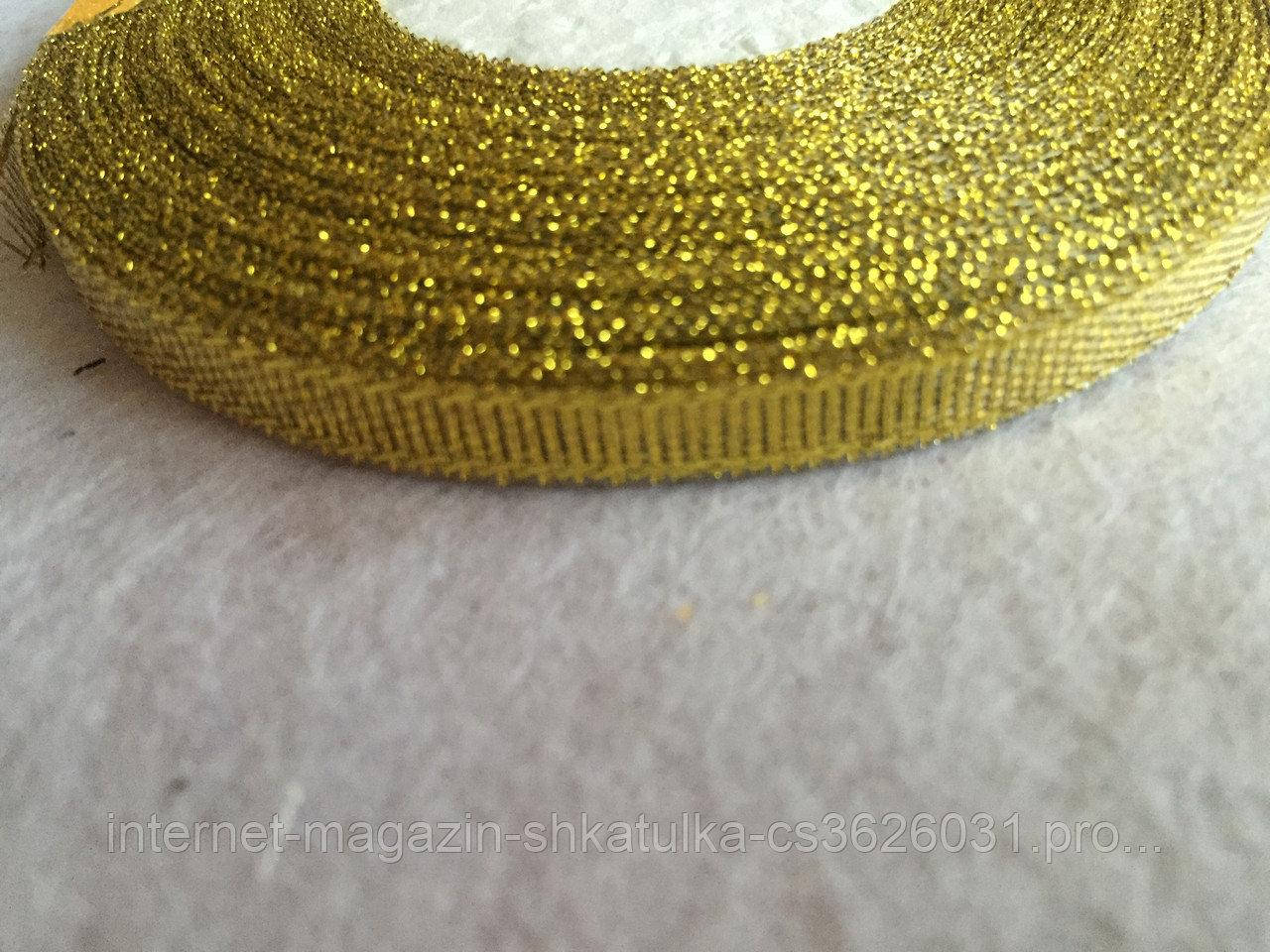 

Лента парча 6мм серебро золото на отрез