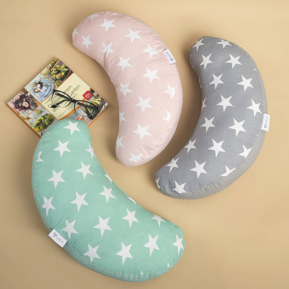 

Подушка-валик Полумесяц ТМ IDEIA 46х24 см пудра