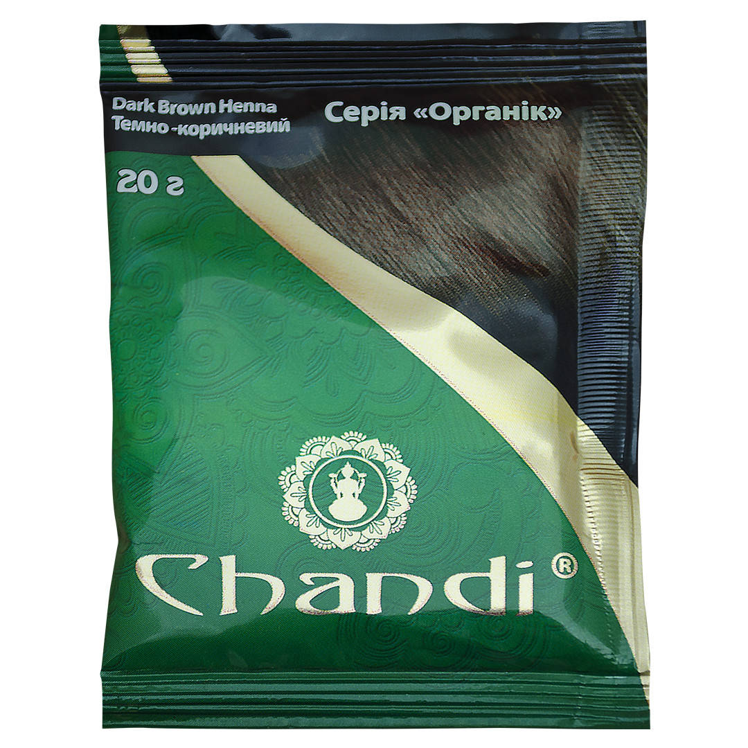 

Фарба для волосся Chandi. Серія Органік. Темно-коричневий, мініатюра, 20г