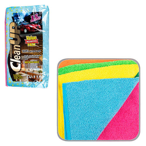 

Серветка мікрофібра CleanUP CU-119 універс. 30х30см 15 шт.