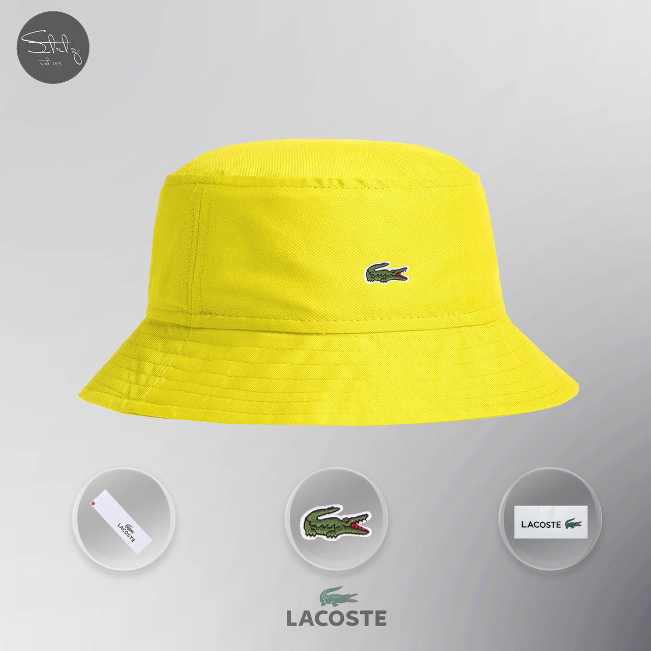 

Панама Lacoste однотонная Лакоста желтого цвета