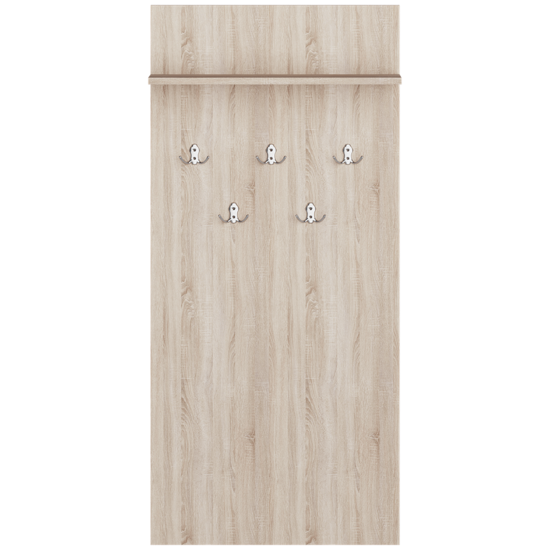 

Открытая вешалка для одежды с крючками в прихожую Эверест Соната-600 дуб сонома (EVR-2120)