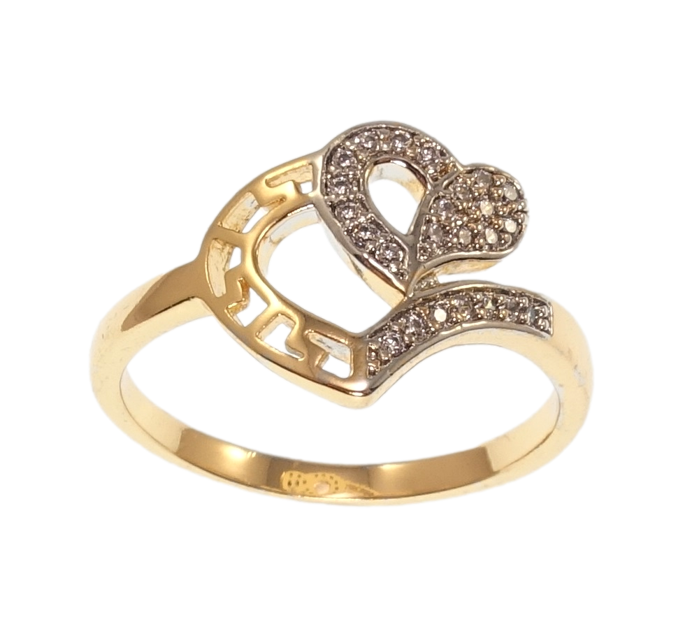 

Кольцо Xuping Позолота 18K + Родий "Сердечки" р.16.5,17,18,19,20