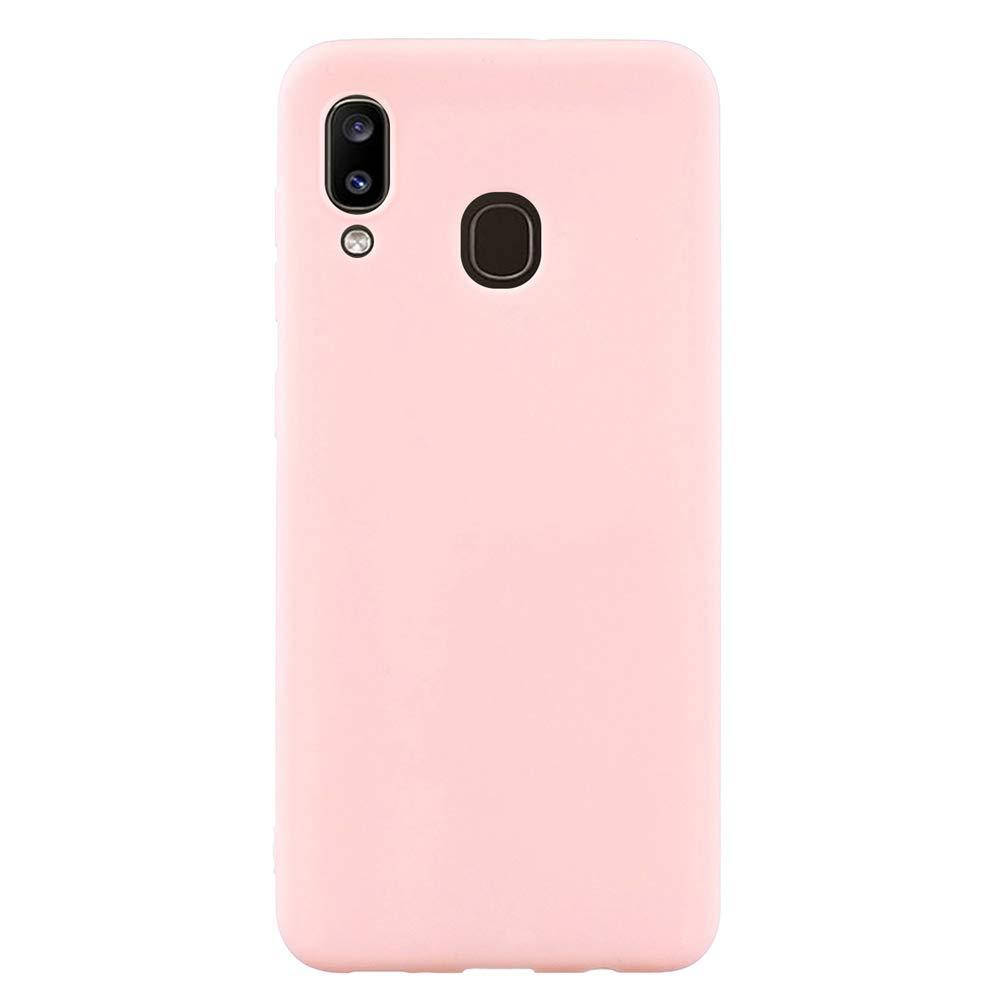 

Матовый чехол накладка Silicone Matted для Samsung Galaxy A20 / 30 розовый