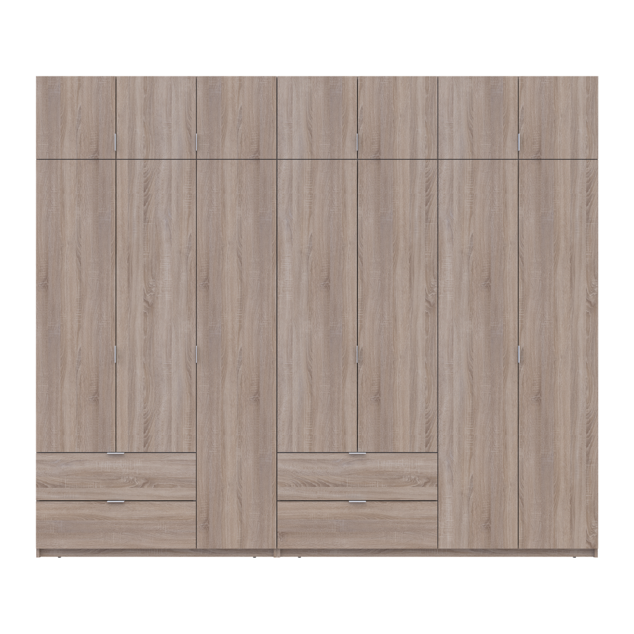 Розпашна Шафа для одягу Doros Лукас Дуб сонома 3+4 ДСП 280х50х240 (42005119) 4