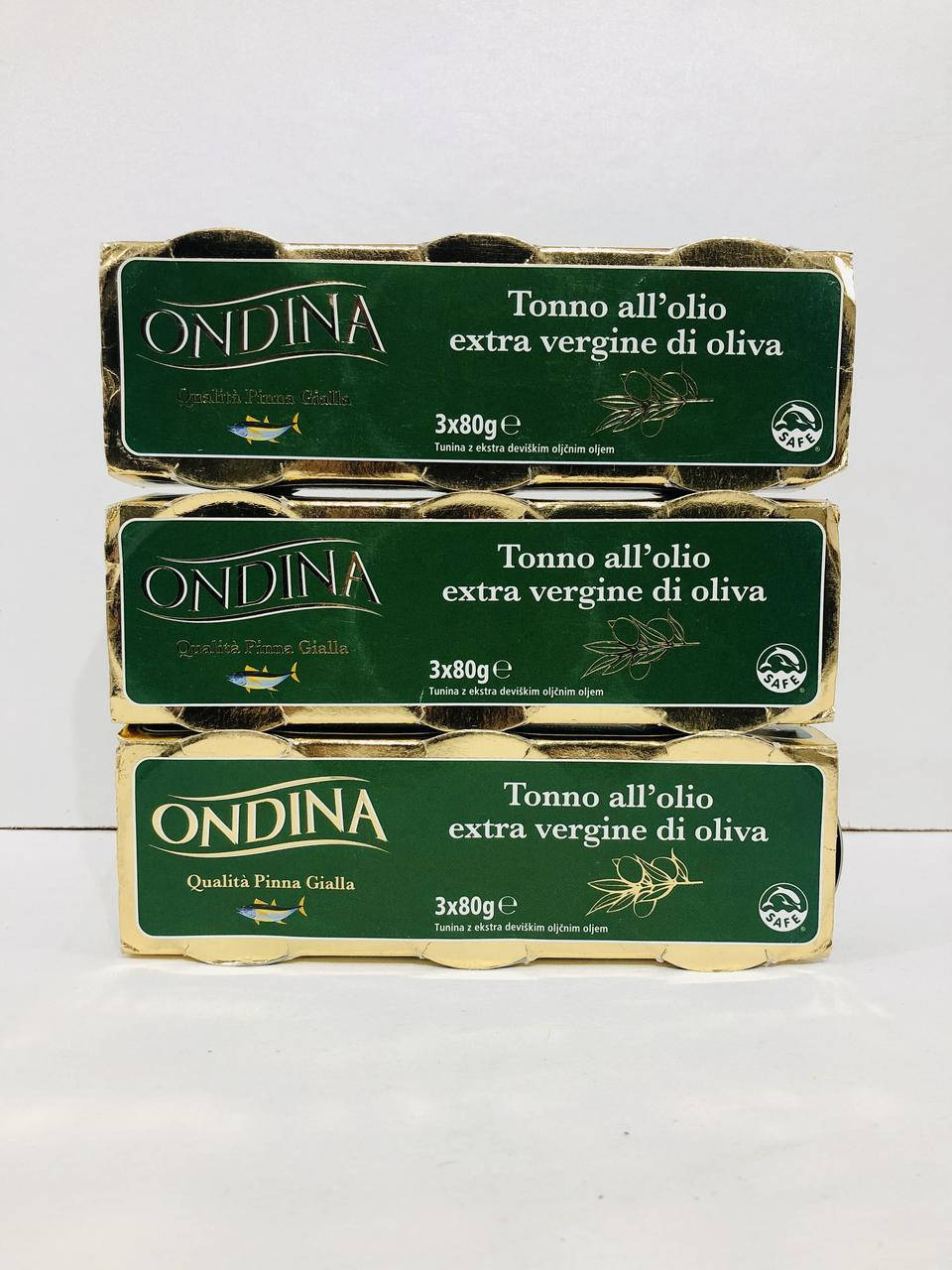 

Тунець Ondina extra vergine di oliva 80гр