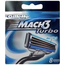 

Сменные кассеты для бритья Gillette Mach 3 Turbo 8шт. в упаковке