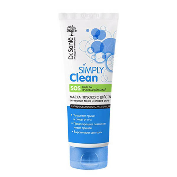 

Маска для обличчя глибокої дії Simply Clean ТМ Др.Санте / Dr.Sante 75 мл