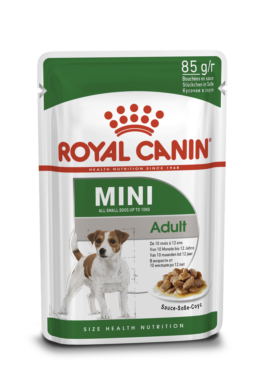 

Royal Canin Mini Adult 0,085кг — Для собак мелких пород от 10 месяцев до 12 лет