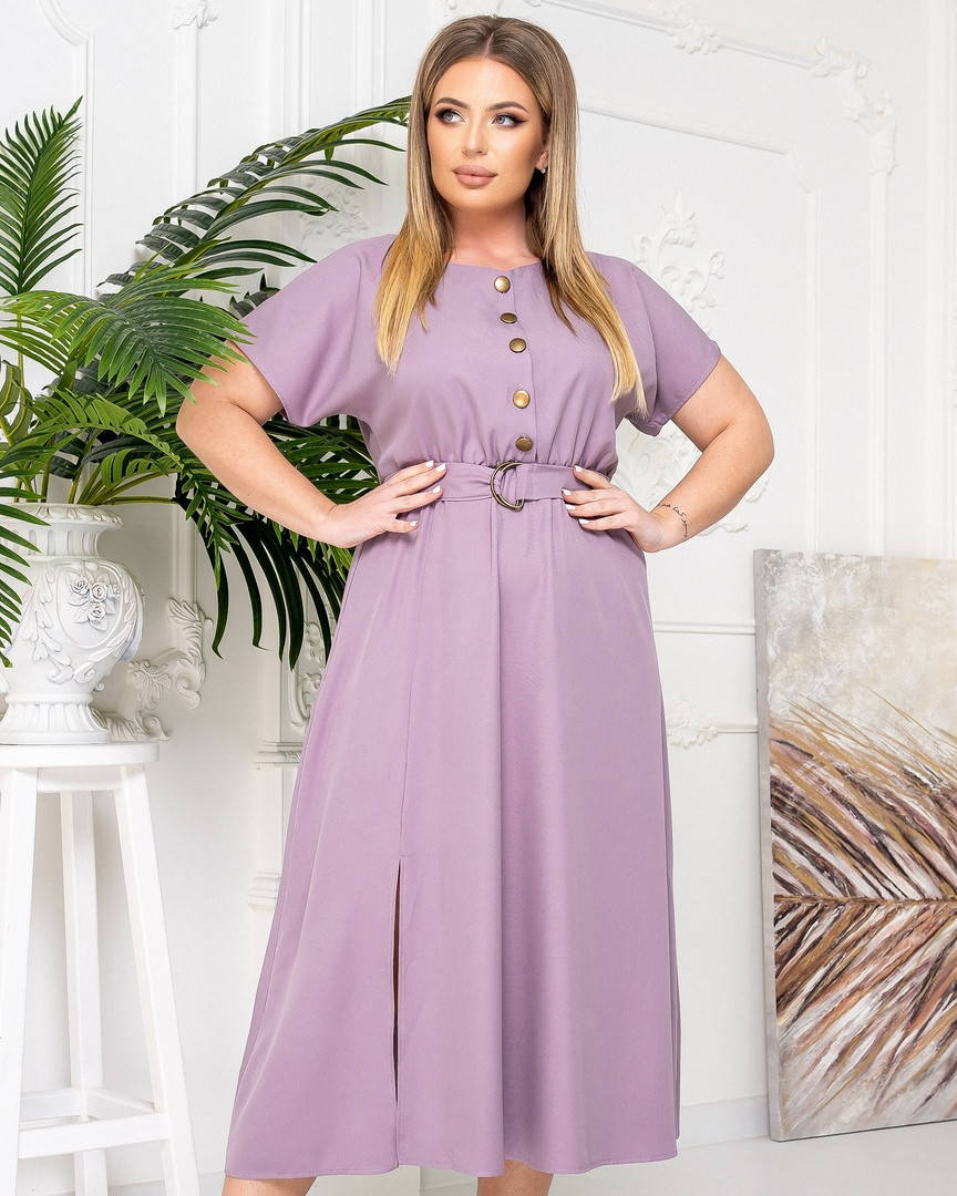 

Женское Стильное платье миди Батал