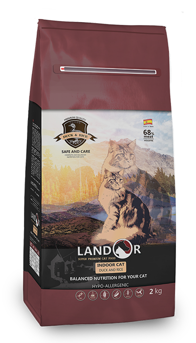 

Сухой корм для домашних кошек с Уткой и Рисом LANDOR INDOOR CAT DUCK & RICE, 400 г