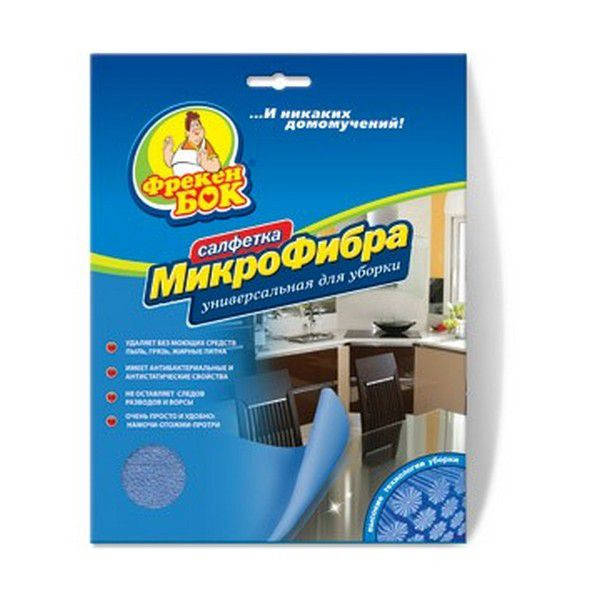 

Салфетка мягкая микрофибра мультифункциональная Макси 40 * 30 см 1шт Помощница