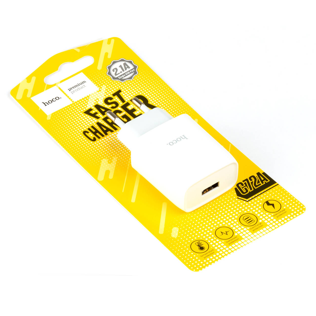 

Зарядное устройство HOCO C72A USB 2.1А белое, Белый