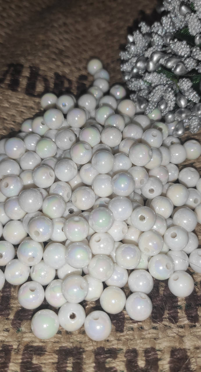 

Жемчуг перламутр ( пластик ) , 8 мм , набор 25 шт , белый