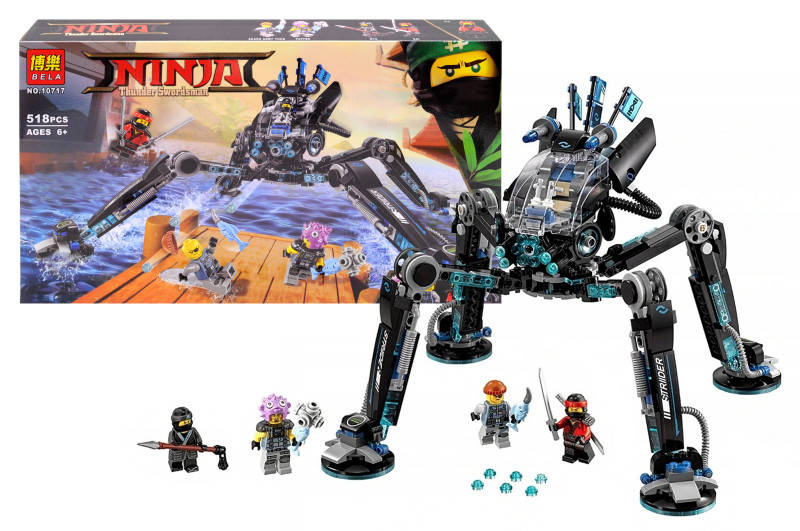 

Конструктор Ninjago Ниндзяго 10717 Водяной робот 518 дет, Разные цвета