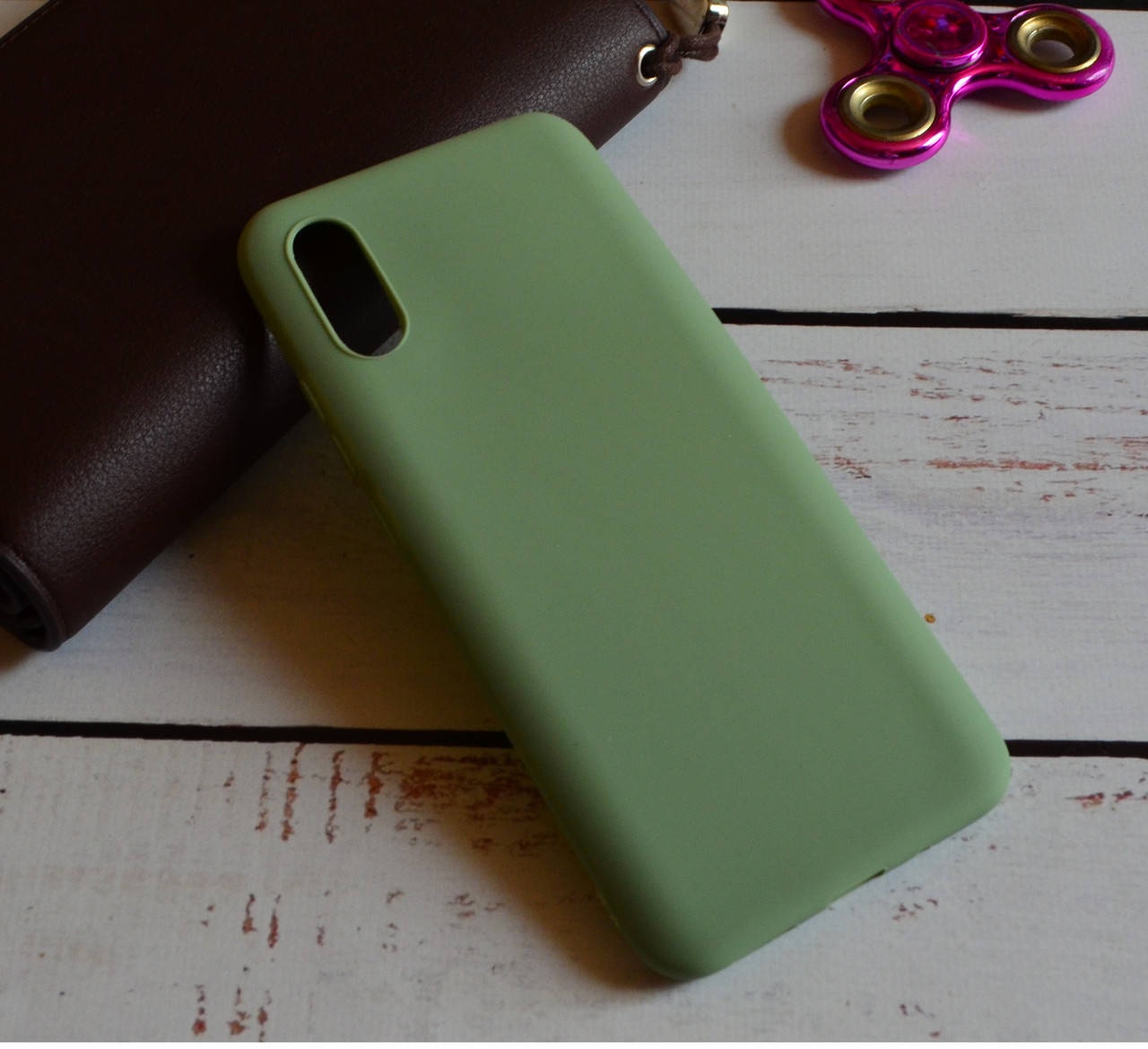 

Матовый силиконовый чехол для Xiaomi Redmi 9A, Оливковый