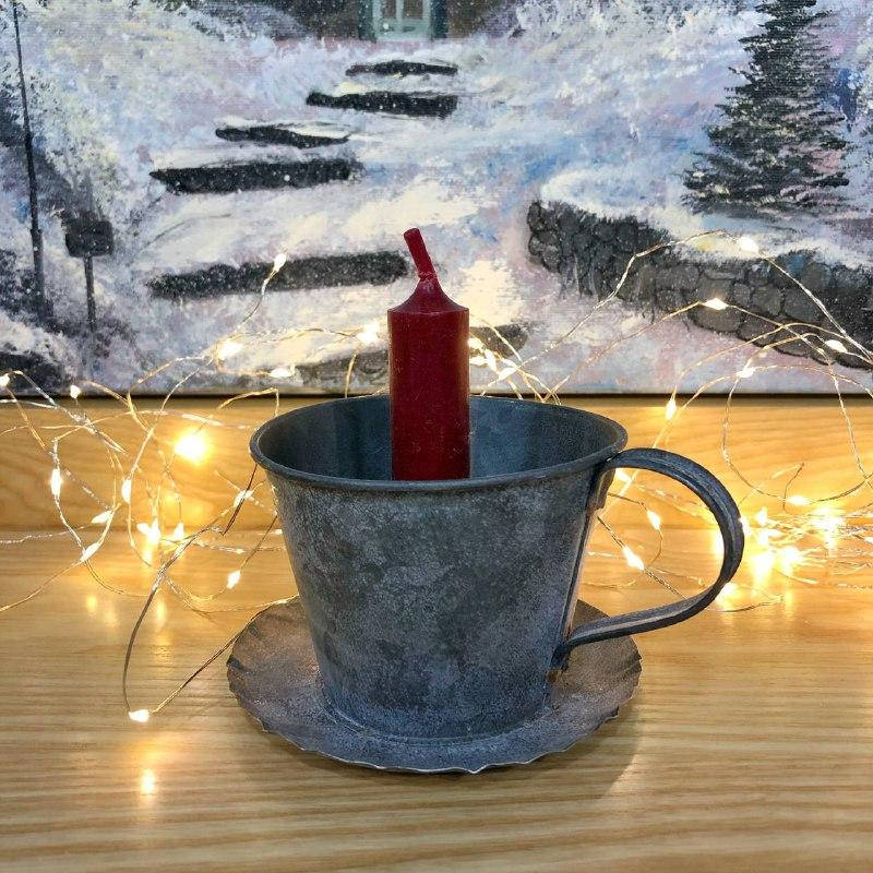 

Подсвечник (металл, 14х12х7,5 см), Серый