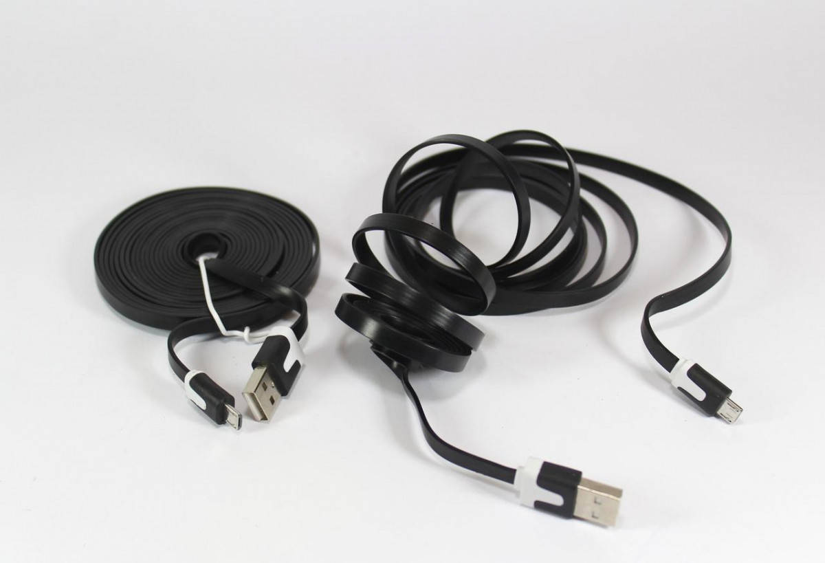 

Шнур USB-MICRO USB 3m flat V8
