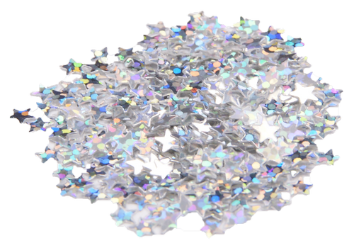

Блестки (Глиттер) Звезды Атлас 1 гр - Серебро AS-2097, А-953
