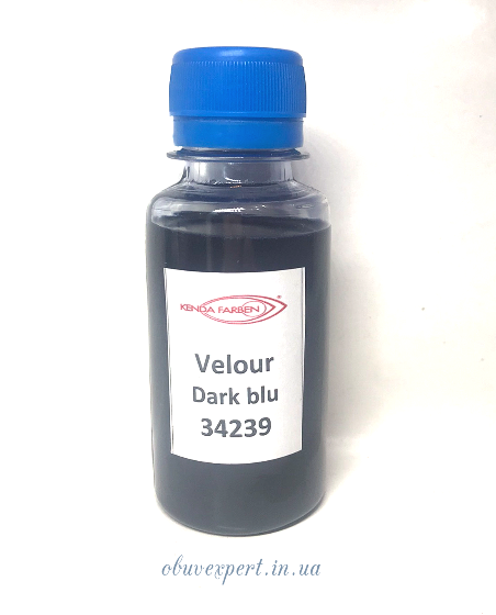 

Фарба для замші Kenda Farben Velour 34239, кол. темно-синій, 100мL, Темно-синий