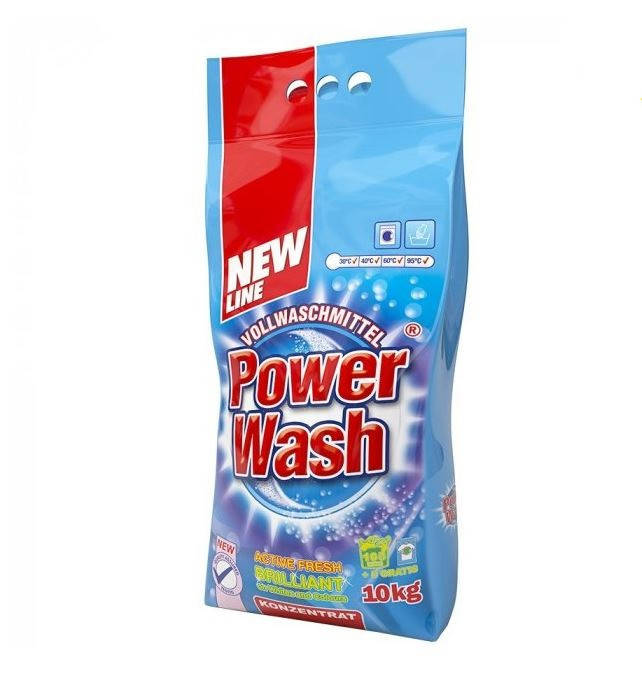 

Стиральный порошок универсальный для стирки белых и цветных тканей Power Wash 10 кг Германия DM-001