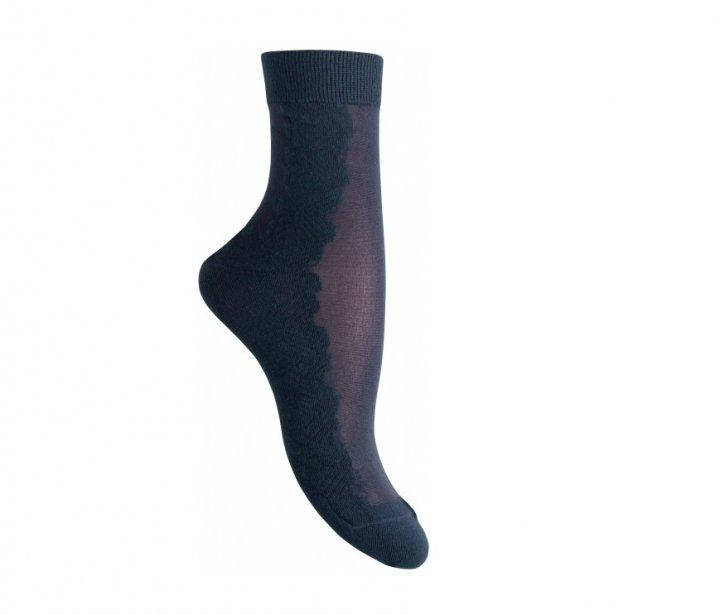 

Женские прочные носки качественные капроновые Легка Хода 5062 хлопковая стопа полиамидный верх, Черный