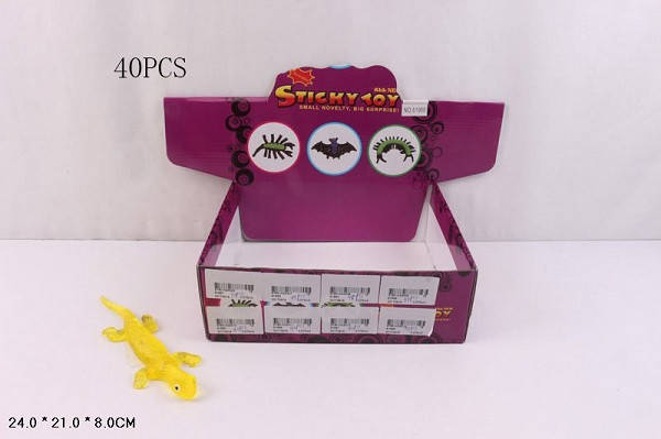 

Животные резиновые-тянучки 61965 (16шт) ящерица ,40шт в боксе 24*21*8см