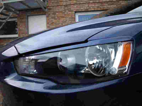 

Реснички на фары Mitsubishi Lancer X 2007+ г.в., Черный