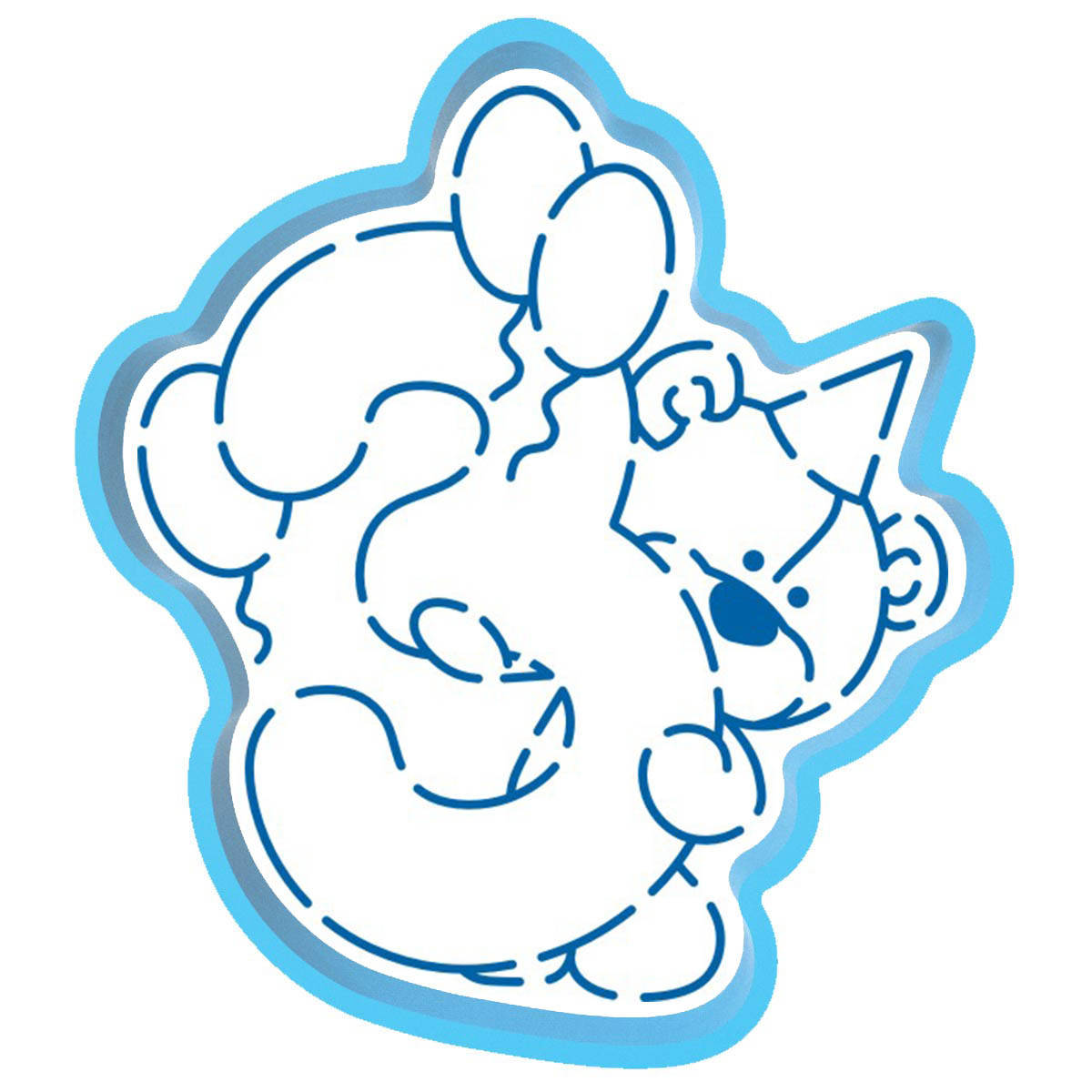 

Мишка с цифрой 3 вырубка с трафаретом 10,5*9,5 см (TR-2)