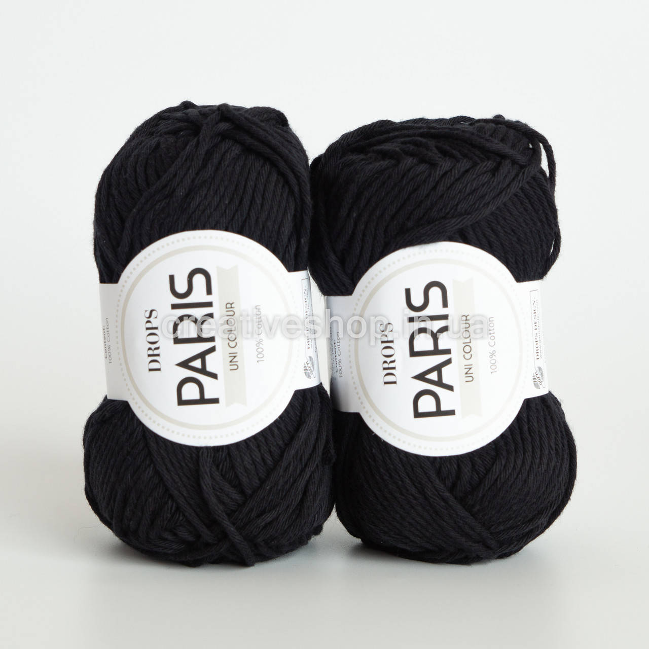 

Пряжа DROPS Paris Uni (цвет 15 black), Черный