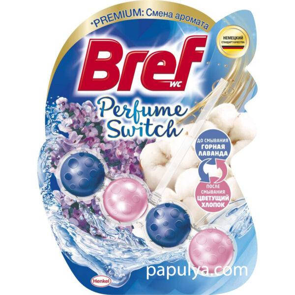 

Очищающий блок для унитаза бреф Bref Perfume Switch Лаванда-Цветок хлопка, 50 г