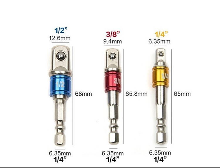 

Набор переходников под головки 3 шт