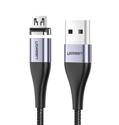 

Кабель магнитный для зарядки телефона, смартфона Ugreen USB Type Micro USB 100см 3A Черный