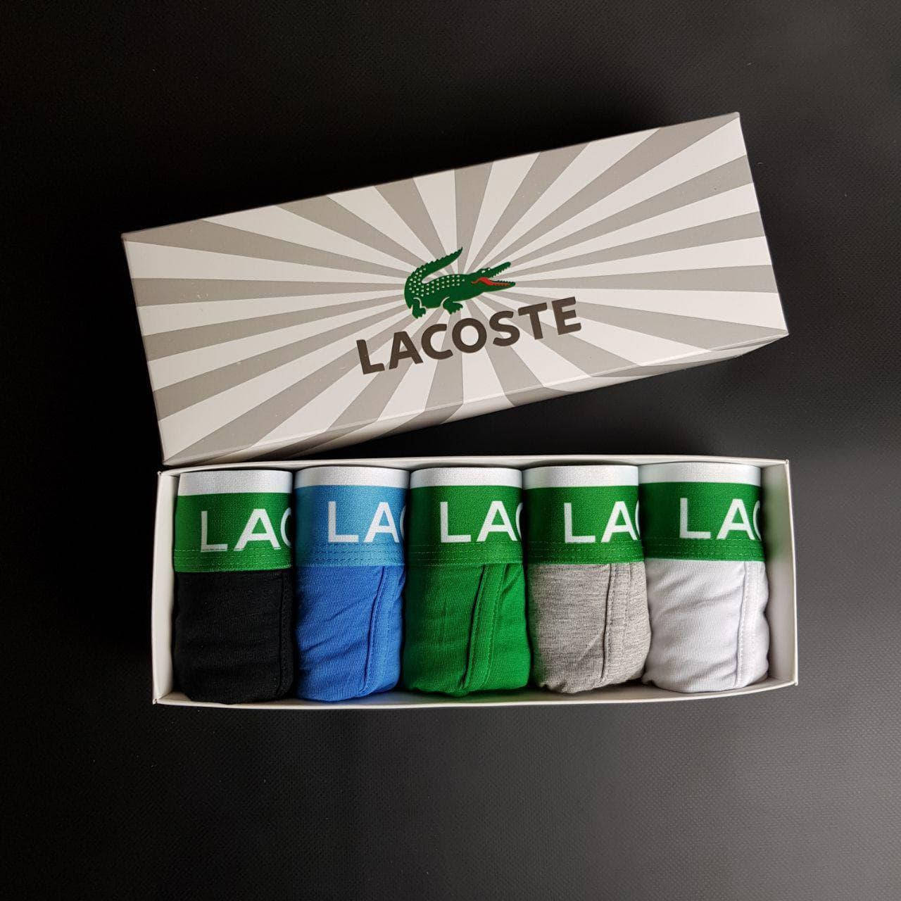 

Набор мужских трусов Lacoste 5 штук в коробке лакоста