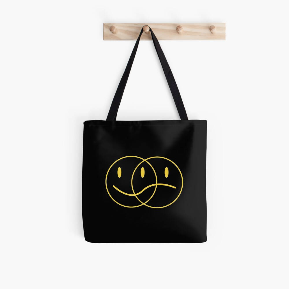 

Эко сумка шоппер Sad / Smile Logo унисекс, Черный