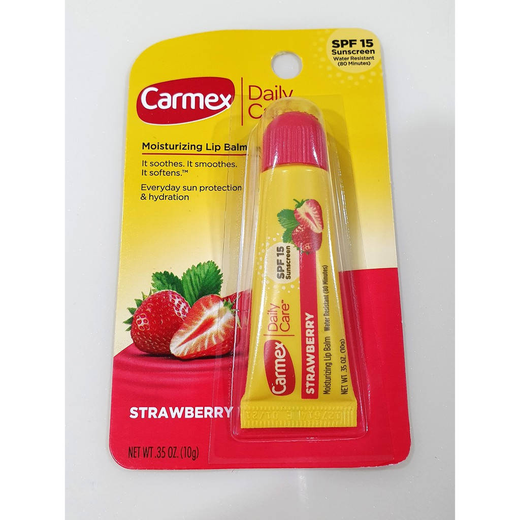 

Бальзам для губ в тюбике "Клубника" Carmex Lip Balm, 9.8 г