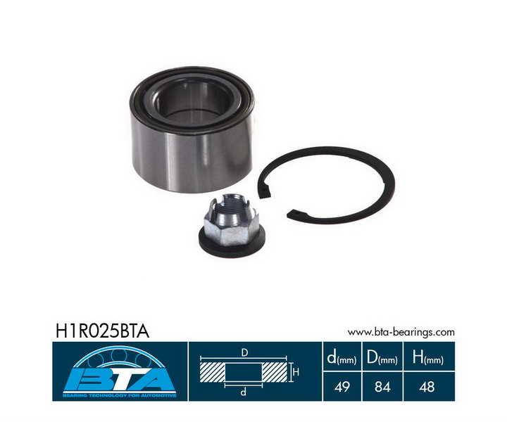 

Комплект подшипника передней ступицы на Рено Мастер II / BTA H1R025BTA