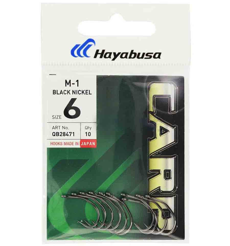 

Карповые крючки Hayabusa M-1 Black Nickel черный никель № 4