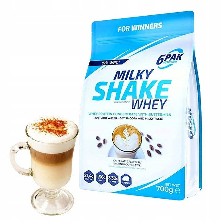 

6PAK Milky Shake Whey 700g Caffe Latte для похудения