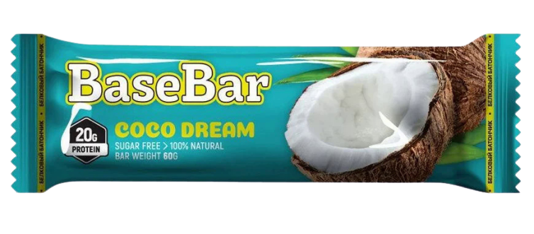 

Протеиновый батончик BaseBar Кокосовая Мечта (60 грамм)