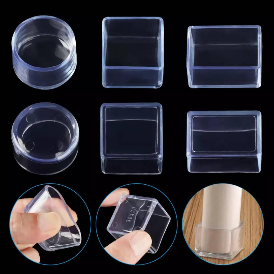 

Силиконовая защита (протекторы колпачки) на ножки стула (защита от царапин пола), цена за 4 шт. 4*4 см