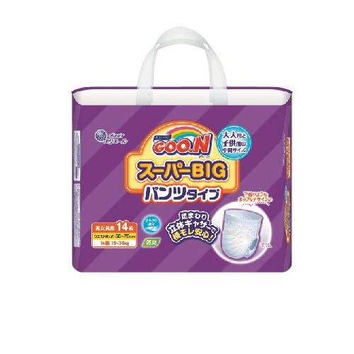 

Трусики-подгузники GOO.N 15-35 кг (размер SuperBig (XXXL), унисекс,14 шт) 753859