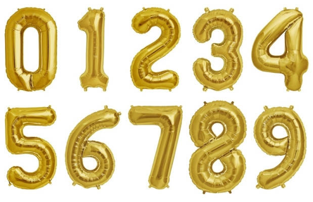 

Фольгированная цифра 0-9, ЗОЛОТО - 80 см (32 дюйма), Золотистый