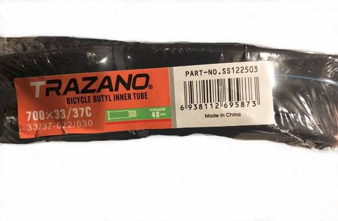 

Камера велосипедная 700 x 33/37c (37х622) "TRAZANO Butyl Tube" (A.V 48mm)
