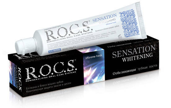 

Відбілююча зубна паста R.O.C.S. Сенсаційне відбілювання, 74g