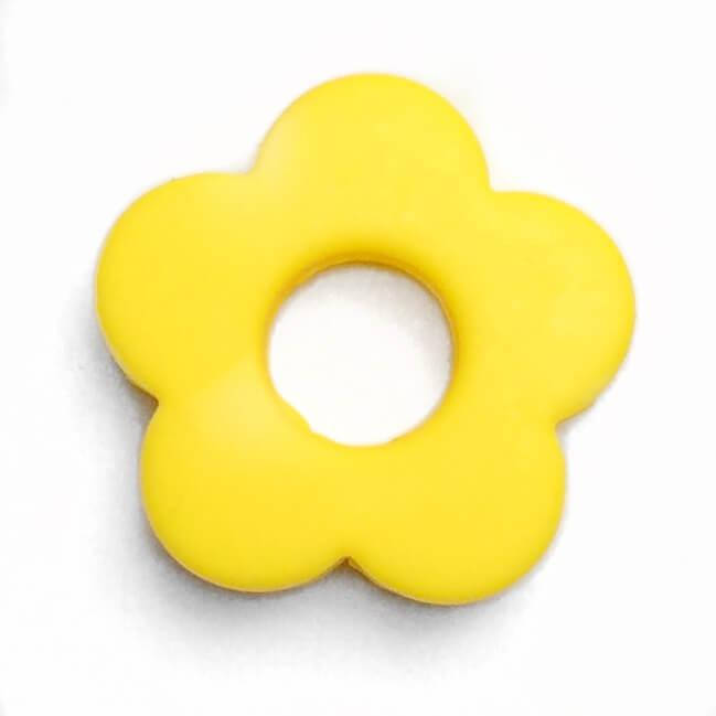 

Цветочек обычный ( желтый) бусины из пищевого силикона